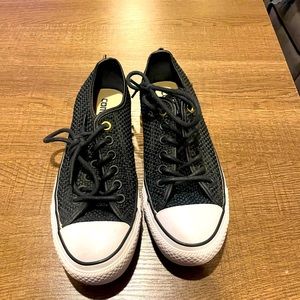 Black Woven Converse